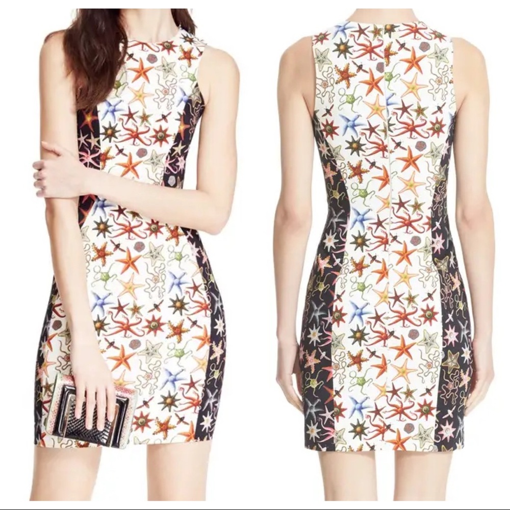 VERSACE COLLECTION Starfish Print Sheath Dress